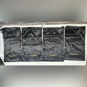 HONEY BIRDETTE BLACK DRAW STRING LINGERIE DUST BAGS POUCH TRAVEL STORAGE 4